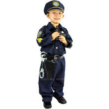 Disfraz de oficial de policía para niños, uniforme de policía para Halloween, con accesorios, novedad 2024 - compra barato