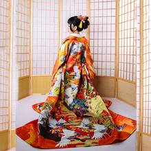 Traditional Japanese Kimonos Obi Yukata Women Costume Geisha Haori Kimono Japones Kimono Cosplay FF2215 2024 - buy cheap