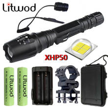 Litwod Z20V5 CREE XHP50 Tactical LED Flashlight Torch 8000lm Zoomable Power 2x18650 battery powerful flashlight for hunting 2024 - buy cheap