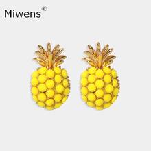 Miwens-pendientes de piña a la moda para mujer, aretes colgantes con cuentas de fruta Rihnestone, joya de boda, verano 2020 2024 - compra barato