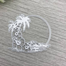 Circle Coconut Tree Decorative Cards Metal Cutting Dies Stencil for DIY Scrapbooking Album Embossing Crafts Die Cuts 2024 - buy cheap