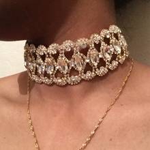 Женское Ожерелье, винтажное, геометрическое, с кристаллами, в виде цветов 2024 - купить недорого