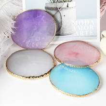 Round Resin Agate Nail Palette Display Board Tool Natural Resin Agate Color Gel Nail Polish Drawing Holder Shelf Palette DIY Art 2024 - buy cheap