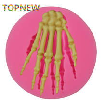 3D Halloween Skeleton Hand Mold Fondant Cake Chocolate Silicone Molds Cupcake Decor Baking Tools 2024 - buy cheap