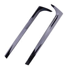 2pcs Glossy Black Rear Window Spoiler Side Wing Trim Cover Canards Splitter Moulding ABS Fit For VW Polo MK6 2018 2019 2020 2024 - buy cheap