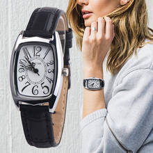 Relojes de cuarzo con forma de Retangle para mujer, pulsera de correa de cuero PU minimalista, última moda 2024 - compra barato