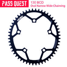 PASS QUEST-Anillo de cadena ovalado para bicicleta, rueda de bicicleta de montaña, 42T -52T, 130BCD 2024 - compra barato