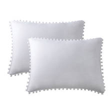 New Style Ball Tassel Pillowcase High Quality Hot Household Items Pillow Cases Solid Color Washed Cotton Sleep Pillowcase #/L 2024 - buy cheap