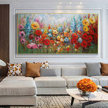 Large Wall Paintings Abstract Floral Painting Modern Wall Art Canvas Pictures Handmade Oil Painting For Living Room Wall Decor 2024 - buy cheap