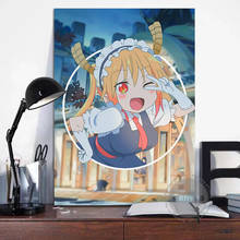 Anime miss kobayashi dragão maid decoração da lona impressões poster fotos decoração casa estudo pintura da arte parede 2024 - compre barato