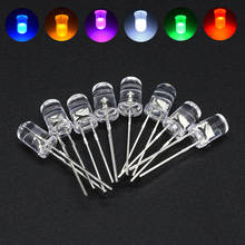 100 unids/lote de bombillas LED redondas transparentes de 5mm superbrillantes para agua, diodo emisor de luz verde, rojo, blanco, amarillo y azul F5 2024 - compra barato