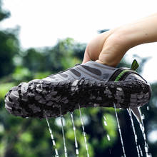 Пляжные кроссовки в полоску; Женская водонепроницаемая обувь для плавания; нескользящая прогулочная обувь; быстросохнущие тапочки на плоской подошве; Zapatos De Agua 2024 - купить недорого
