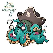 EARLFAMILY 13cm x 12.3cm for Captain Kraken Cute Windshield Windows Personality RV Car Stickers Scratch-Proof Waterproof Decal 2024 - buy cheap