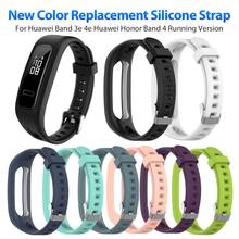 Silicone Sport Watch Band Strap For Huawei Band 3e 4e Huawei Honor Band 4 Running Version Smart Watch Bracelet Wrist Band 2024 - buy cheap