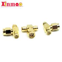 2ps SMA Male Hole to Two SMA Female Neelde Triple T RF Adapter Connector 3Way Splitter SMA-JKK SMA-KJK Copper RF Radio Frequency 2024 - buy cheap