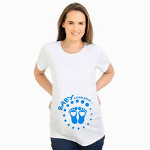 Baby Loading Footprint Funny Pregnancy T-shirts Tops Hot Sale Maternity Clothes Pregnant Women Summer Plus Size Clothing 2024 - buy cheap