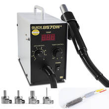 Quick 857DW+ Soldering Station 580W  Adjustable Hot Air Gun Station with Heater Helical Wind Air Gun SMD Hot Rework Station 2024 - buy cheap