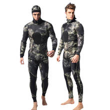 Traje de neopreno de 3mm para hombre, traje de camuflaje de dos piezas para buceo, trajes de buceo para nadar, deportes acuáticos 2024 - compra barato