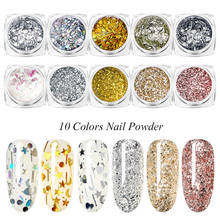 Mtssii 1 Box Laser Mixed Nail Glitter Powder Sequins Shinning Colorful Nail Flakes 3d DIY Charm Dust For Nail Art Decorations 2024 - buy cheap