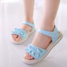 Summer New Style GIRL'S Sandals Children Fashion Flat Princess Shoes Kids Peep-Toe Sandals 2024 - buy cheap
