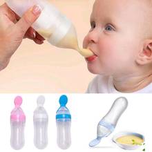 Safe Newborn Baby Feeding Bottle Toddler Silicone Squeeze Feeding Spoon Milk Bottle Baby Training Feeder High Quality Safety 2024 - buy cheap