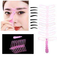 Hot Sale 1 Set Reusable Template Women Eyebrow Grooming Card Stencil Kit Shaping Eye Brow Definition Shaper Makeup Beauty Tool 2024 - buy cheap