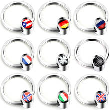 Anillo de modelado para coche, accesorios de serie de bandera para Toyota Corolla, Honda, Civic, Audi A3, Mercedes W205, Fiat, llavero 2024 - compra barato