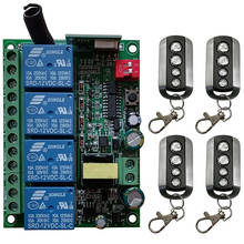 433mhz interruptor de controle remoto para a luz, porta, garagem universal remoto ac110v 220v 230v 4ch 4 ch relé receptor e controlador