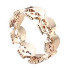 Креативное забавное женское кольцо в форме сердца череп, кольцо для панков, в стиле хип-хоп, золотого и серебряного цветов, модные украшения для вечеринок, ночного клуба 2024 - купить недорого