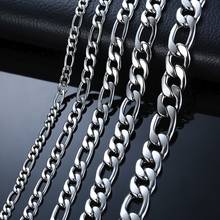 Modyle 2021 Fashion Classic Figaro Chain Necklace Men Stainless Steel Long Necklace For Men Women Chain Jewelry 2024 - buy cheap