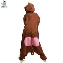 HKSNG-Pijama Unisex de Animal para adulto, mono, Kigurumi, Fleece, dibujos animados, Halloween, fiesta familiar, traje de Halloween 2024 - compra barato