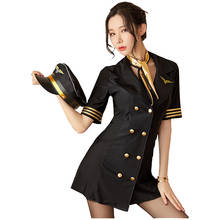 Sexy Stewardess Costume Cosplay Airline Flight Sexy Airline Stewardess Uniform Suits 2024 - buy cheap