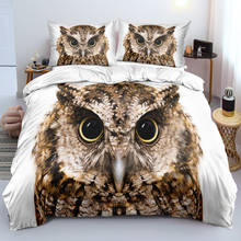 3D Owl Comforter Covers Bedclothes Duvet Cover Pillowships Twin King Queen Double Single Sizes White Custom Design Home Textile 2024 - buy cheap