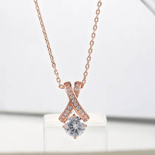 ZHOUYANG высокое качество хрустальное ожерелье цвета розового золота модные ювелирные изделия без никеля кулон кристалл ZYN419 ZYN302 2024 - купить недорого