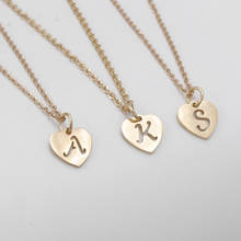A To Z 26 Letter Name Necklaces & Pendant For Women Girl Fashion Stainless Steel Love Heart Initial Chain Necklaces Love Gift 2024 - buy cheap
