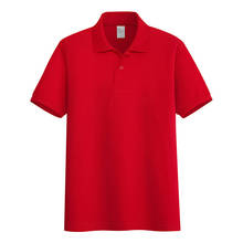 AOLIWEN men red 65% cotton polo shirt with buttons solid color short sleeve casual business summer breathable tight polo shirt 2024 - buy cheap