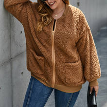Plus Size Faux Fur Coat Women 2020 Autumn Winter Warm Soft Zipper Fur Jacket Female Plush Overcoat Pocket Casual Teddy Outwear 2024 - buy cheap