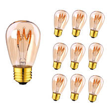 St45 lâmpadas led e27 220v 3w pode ser escurecido vidro âmbar edison led filamento espiral lâmpada amarela 2200k e26 110v decorativa lâmpada led 2024 - compre barato