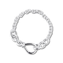 Chunky Infinity Knot Bracelets 100% 925 Sterling-Silver-Jewelry Free Shipping 2024 - buy cheap