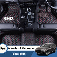 RHD Custom Carpet For Mitsubishi Outlander 2012 2011 2010 2009 2008 Leather Car Floor Mats Car Styling Interior Accessories Rugs 2024 - buy cheap
