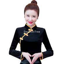 2022 traditional chinese clothing cheongsam shirt qipao top chinese traditional top blouse for women cheongsam blouse qipao 2024 - buy cheap