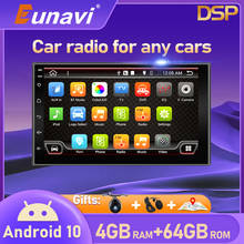 Eunavi-som automotivo multimídia dsp px6 com gps, 2 din, 2 din, com rádio, dvd, som estéreo, gravador universal, android 10 2024 - compre barato