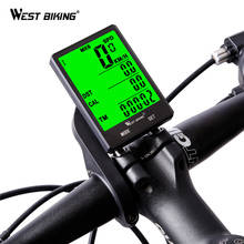 WEST BIKING-cronómetro para bicicleta, ordenador impermeable con retroiluminación, inalámbrico, con cable, velocímetro, odómetro 2024 - compra barato