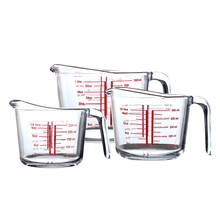 250ml 500ml 1000ml Tempered Transparent Glass Measuring Cup With Graduated Measuring Cup Graduated Cup Water cup Kitchen Baking 2024 - buy cheap