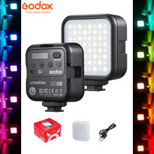 Godox-luz de vídeo LED 6R RGB, regulable 0-360 a todo Color, 3200K-6500K, 13 efectos FX, batería de iones de litio integrada de 1800mAh para luz de vídeo 2024 - compra barato