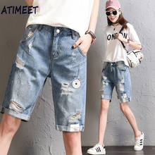 Nova moda feminina denim shorts verão casual estilo rasgado jeans 2024 - compre barato