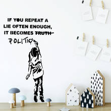 Artistic Banksy Little Girl Wall Sticker Removable Wall Stickers Diy Wallpaper For Children's Room Home Decoration Accessories 2024 - buy cheap