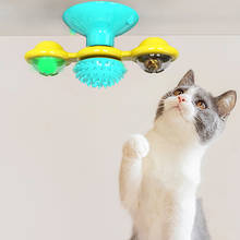 Windmill Cat Toy Funny Turntable Teasing Pet Toy Scratching Tickle Cats Hair Brush Cat Toys Interactive Puzzle Smart Pet Toys 2024 - buy cheap