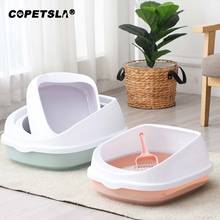 Copetsla-orinal de baño para mascotas, caja de arena de plástico antisalpicaduras para gatos, perros y gatos, con cuchara, para limpiar perros 2024 - compra barato