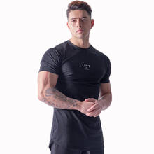 Gym t shirt Men Casual Short Sleeve Tee Tops Fitness Bodybuilding Cotton Skinny T-shirt Male Summer Sport Workout Brand Clothing 2024 - buy cheap